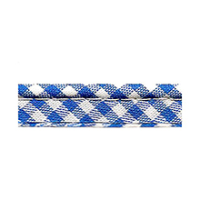 Biais tape gingham lace finish blue 714361220